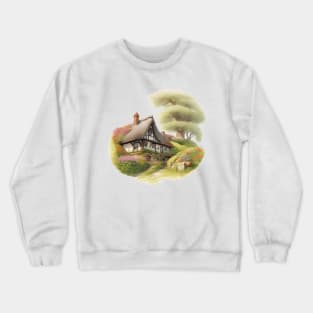 Country house in a hillside Crewneck Sweatshirt